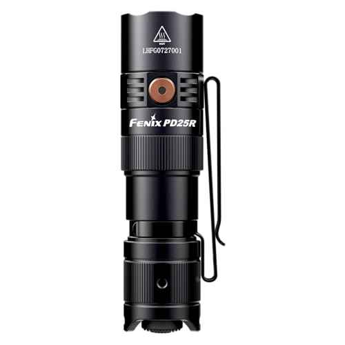 Fenix PD25R 800 Lumen USB-C Rechargeable EDC Flashlight with 2X ARB-L16 and LumenTac Organizer