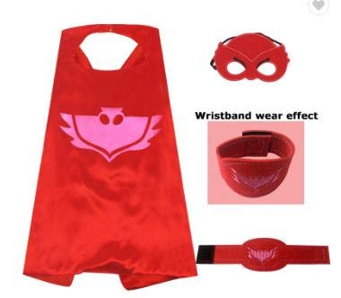 Kids Superhero Capes and Masks Set Bulk Dress Up Costumes with Bracelets for Boys and Girls Ages 2-12 – Satin Capes, Felt Masks, Birthday Party Favors, Pretend Play Toys