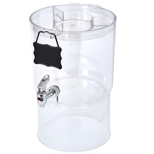 Buddeez Beverage Dispenser With Stand 2 Gallon Tritan Clear Large Plastic Drink Dispensers for Parties Top Lid For Cups & ...