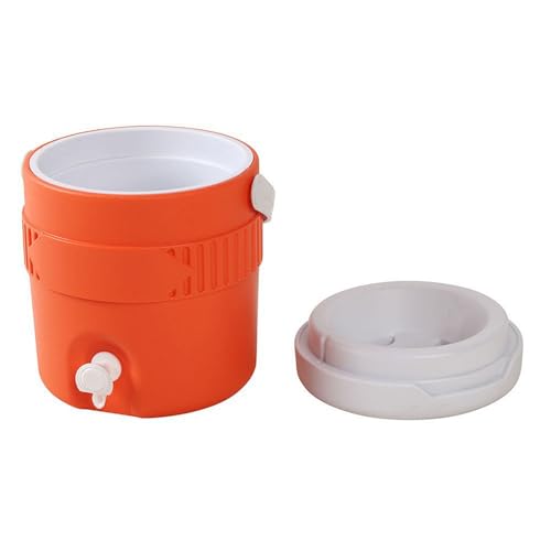 3.8L Gallon Fast Flow Water Beverage Dispenser, Portable Sports Cooler Water Jug with Handle, Drink Bottle, Leak-Proof Out...