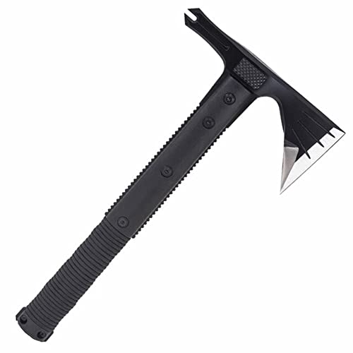 SOG Survival Hawk - Specialty Outdoor Tactical Hatchet, Fire Starter, Nail Puller, Hammer, Multi-Purpose Blade with Reflective Paracord Wrapped Handle (SK1001-CP),Black