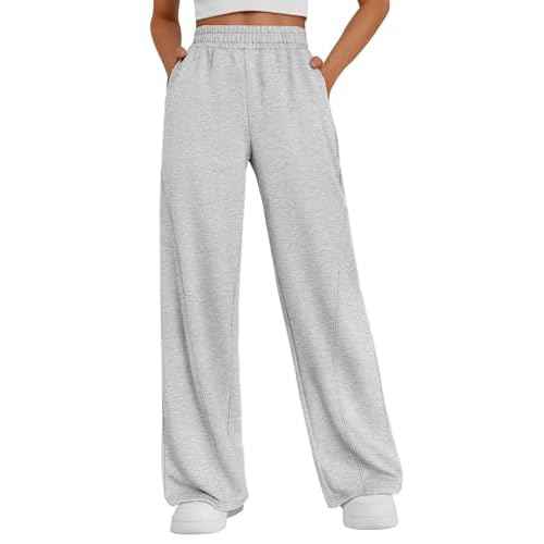 Trendy Queen Women's Wide Leg Sweatpants Baggy Y2K High Waisted Joggers Fall Fashion Clothes with Pockets 2025