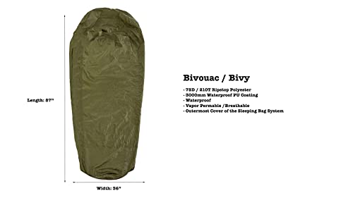 OmniCore Designs Mil-Spec 6-pc. Modular Sleeping Bag System 30F to -30F (Mummy & Hooded Rectangular)