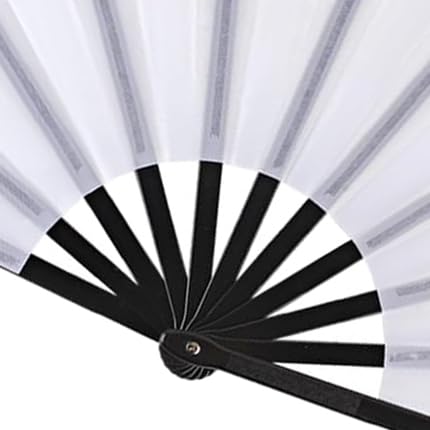 Huralona 5 Pack Large Folding Hand Clap Fan Fabric Rave Popping Fans Chinese Kung Fu Tai Chi Hand Fan Festival Dance Gift ...