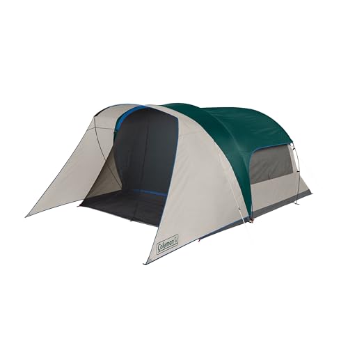 Coleman Weatherproof 4-Person Cabin Tent with Screened Porch, Screen Room Adds 35% More Space, Rainfly Included, 10-Minute...