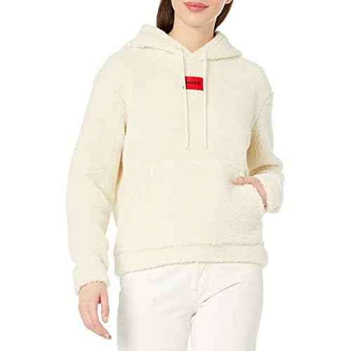HUGO Women's Comfy Teddy Hooded Sweatshirt