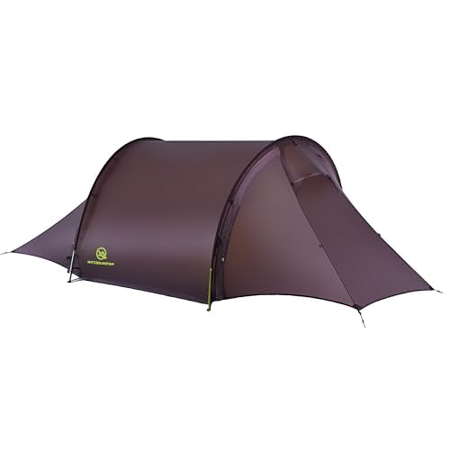 WindQuester Gale Lite 2 Ultralight 2-Person Tunnel Tent – 2.89 lb, Double Silicone-Coated Fabric, Compact 3-Season Backpac...