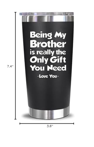 NewEleven Gift For Brother From Sister, Bro - Best Birthday Gift For Big, Little Brother, Siblings, Brothers In Law - Funny Gag Gifts For Men - 20 Oz Tumbler