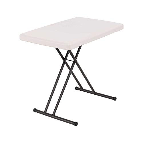 LIFETIME 28240 Adjustable Folding Laptop Table TV Tray, 30 Inch Almond