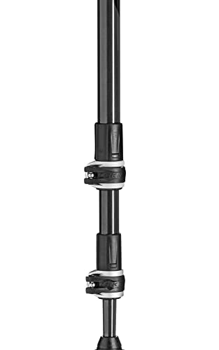 LEKI Legend Black Carbon Adjustable Lightweight Walking Pole (Single) for Trekking & Hiking