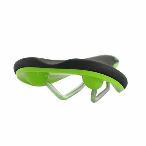 Fabric Scoop Elite Shallow Cro-Mo Rails Road MTB Saddle, Black and Green, VL1791