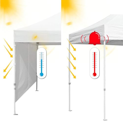 Eurmax USA 10FT Instant Canopy SunWall with Middle Zipper Wall for Pop Up Canopy Tent，1 Pack Sidewall for Outdoor Shade(Fo...