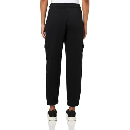 DKNY Women's Mini Stud Logo Cargo Jogger Sweatpant