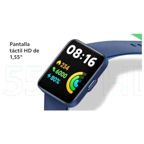 Xiaomi Redmi Watch 2 Lite, 100+ Fitness Modes, 1.55" Colorful Touch Display, 5 ATM Water Resistance, SPO©ü Measurement, 24-Hour Heart Rate Tracking, Multi-System Standalone GPS, Black