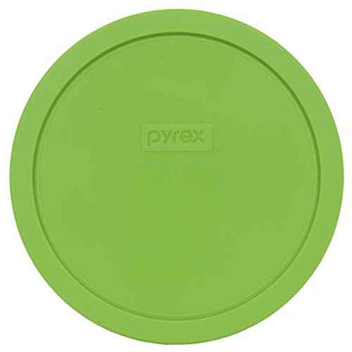 Pyrex (2) 7402-PC 6/7-Cup Green, (2) 7201-PC 4-Cup Edamame Green, and (2) 7200-PC 2-Cup Lawn Green Replacement Lids - Made in USA