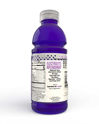 Sqwincher Zero Activity Drink Bottles | Grape Flavored | Sugar Free | Low Calorie | Low Sodium | Ready-To-Drink | Electrol...