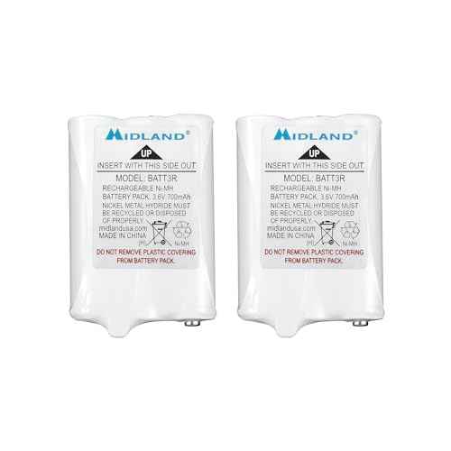 Midland AVP14 Rechargeable Batteries for T50 / T60 / LXT600 Series FRS Radios - 6-Pack