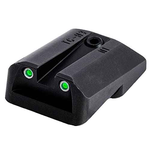 Truglo Tritium Handgun Sight High-Visible Front & Rear Night Sights with Daylight White Dots & Low-Light Tritium Glowing Green Dots, Compatible with 1911 Handguns