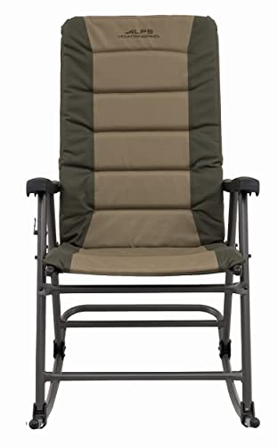 ALPS Mountaineering Outdoor Rocking Chair - Durable Folding Beach and Camp Chair with Comfortable Cushioned Polyester Fabr...