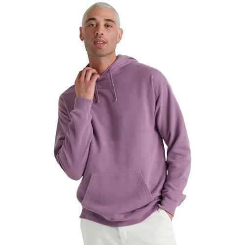 Hanes mens Originals Fleece Hoodie, Garment Dyed Hooded Sweatshirt, Unisex Fleece Pullover