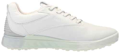 ECCO Women's S-Three Gore-TEX Waterproof Golf Shoe, White/Matcha, 10-10.5