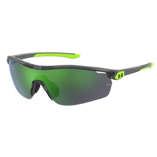 Under Armour Gametime Jr. Wrap Around Sunglasses, Kids' Sunglasses with Mirrored Lenses & Non-Slip Nose Pads
