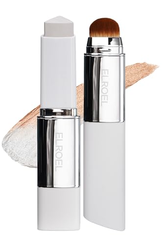 ELROEL Blanc Cover Cream Stick V White - Korean Color-Changing Foundation Stick with Volufiline - Medium to Full Coverage ...