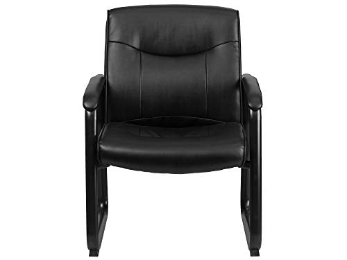 Flash Furniture Hercules Series Big & Tall LeatherSoft Executive Side Reception Chair, Padded Lobby Chair with 500-lb. Sta...