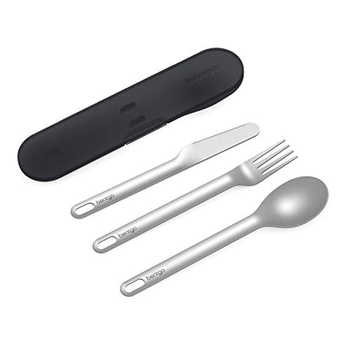 Bentgo Stainless Travel Utensil Set - Reusable 3-Piece Silverware Set with Carrying Case, High-Grade Premium Steel, BPA-Fr...