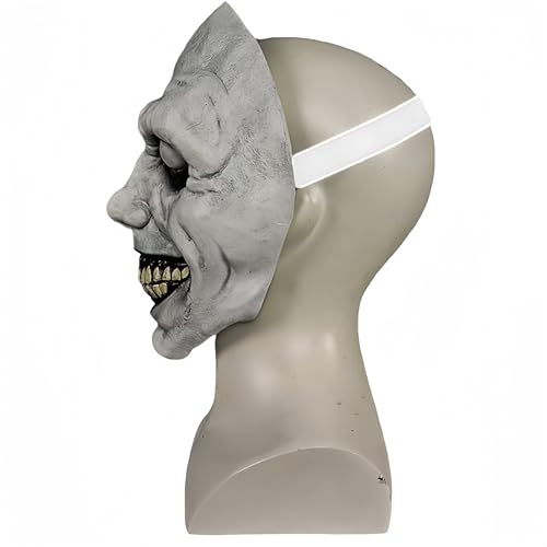 Aerkersun Scary Halloween Mask for Adults, Realistic and Durable Latex Creepy Horror Mask for Cosplay and Halloween Party