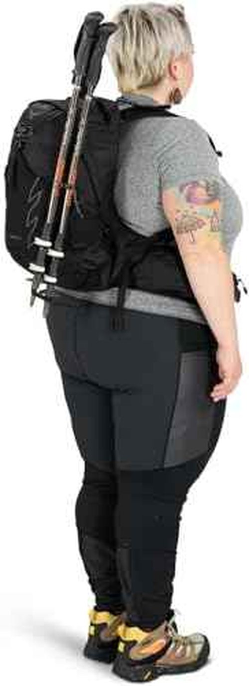 Osprey Tempest 20L Women's Hiking Backpack with Hipbelt, Stealth Black, WXS/S, Extended Fit