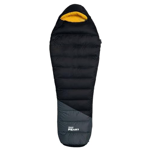 Coleman PEAK1 0 Degrees Fahrenheit 1 Person Nylon Mummy Sleeping Bag with Integrated Sleeping Sysem and Water Repellent Sh...