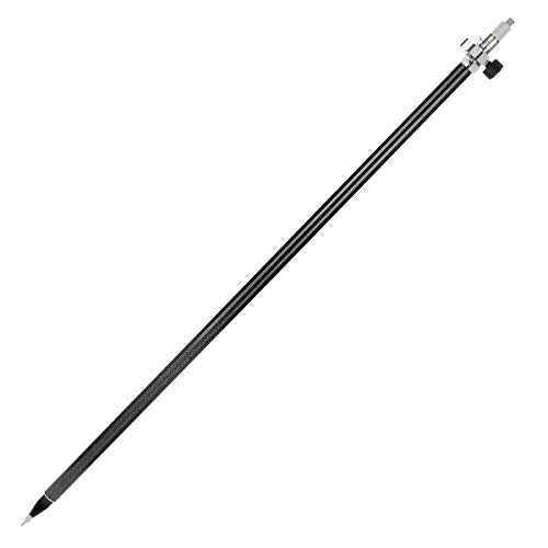 AdirPro 8.5-Foot Carbon Fiber Prism Pole with Fixed Adapter, & Adir Aluminum Bipod with Thumb Screw Head for GPS Rover Pol...