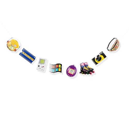 UOREND 90s Party Banner - 2000s Theme - 90s Party Decorations - Throwback 1990s Birthday Decorations Supplies - Back To Th...