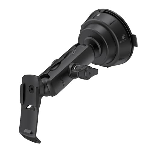 TUSITA Twist Lock Suction Cup Mount with Spine Clip Holder Compatible with Garmin Handheld GPS