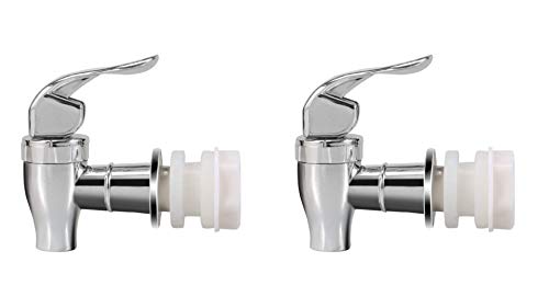 Silver Beverage Dispenser Replacement Spigot, Push Style Spigot for Beverage Dispenser Carafe, Water Dispenser Replacement...