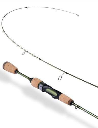 LITTMA Wild Streams Ultralight Spinning&Casting Trout Rod, 2-Piece Fishing Rod for Crappie, Panfish & Micro Fishing, Green...
