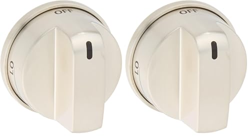 LG Electronics EBZ37189611 Gas Range Burner Control Knob, Stainless Steel (Pack of 2)