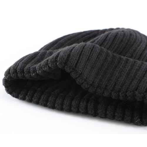 Connectyle Fleece Lined Cuffed Beanie Hat for Men Women Knitted Winter Wool Beanies Skull Cap Warm Watch Hat