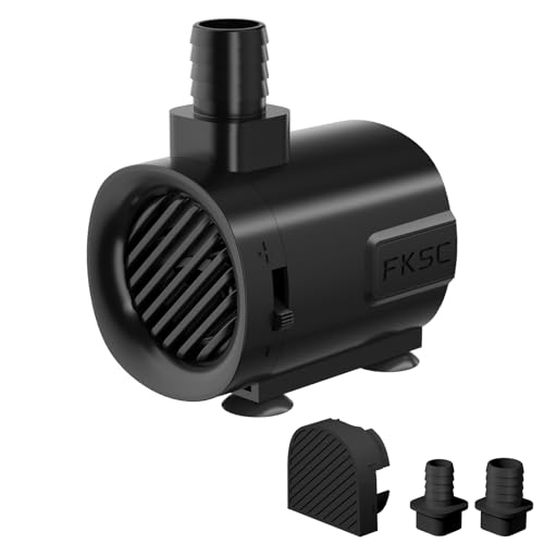 50 GPH Submersible Water Pump - Fountain Pump for Aquarium & Fish Tank Mini, Adjustable Flow Control, Dual-Suction Side/Bo...