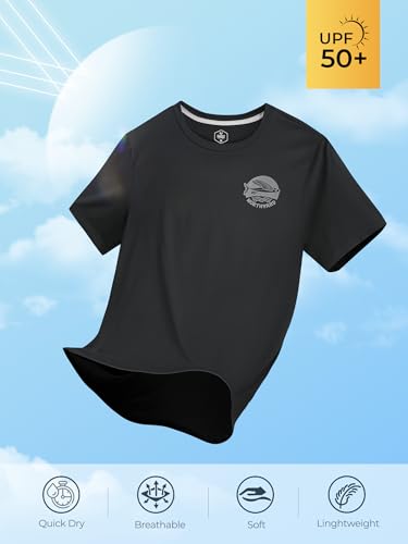 NORTHYARD Mens Swim Shirt Rash Guard UPF 50+ Quick Dry Short Sleeve Fishing Shirts Sun Protection Shirt Beach Water Swimming