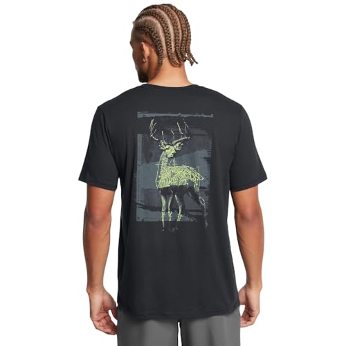 Under Armour Mens Schematic White Tail Short Sleeve T Shirt | Casual Hunting Apparel | Antler and White Tail Graphic Tee