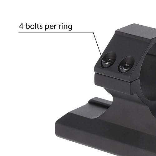TRUGLO Tactical Hunting Shooting Versatile Durable One-Piece Picatinny Style Scope Mount with Rings