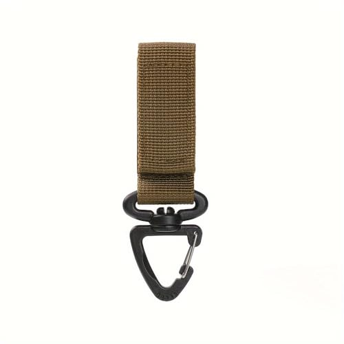Tactical Key Ring Chain D-Ring Snap Clip Carabiners Keychain Keeper Buckle Hanging Hooks Holder Gear Light Weight