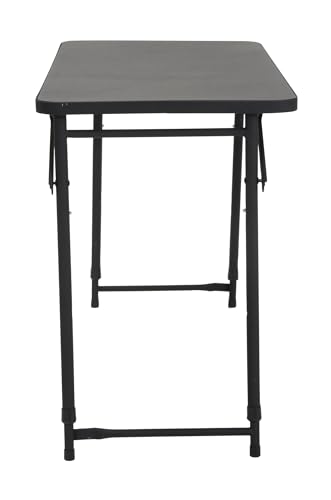 COSCO 14440BLK1E Plastic Top Adjustable Height Folding Table 20" x 48" Black