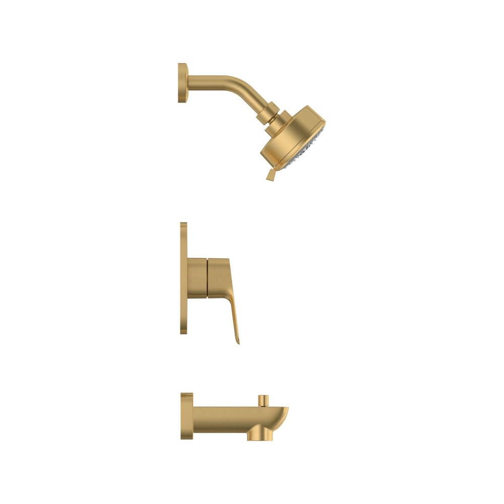 Grohe 105380GN00 Cubeo Pressure Balance Valve Tub/Shower Trim Kit, Brushed Gold