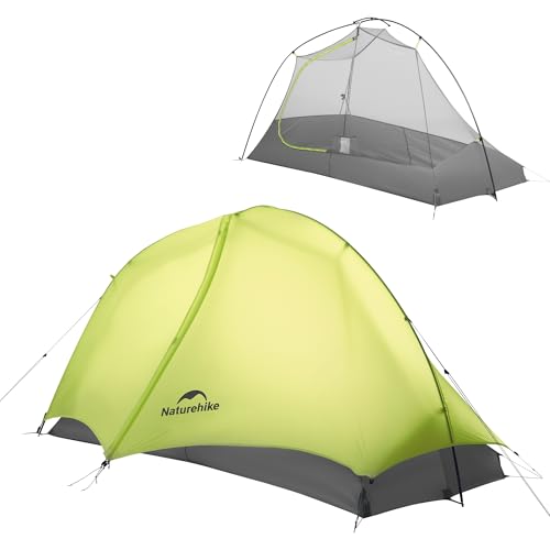 Naturehike Star Trail 2.3lb One Person Tent, Easy Setup, Compact, Spacious, Ultralight 1 Person Backpacking Tent for Campi...