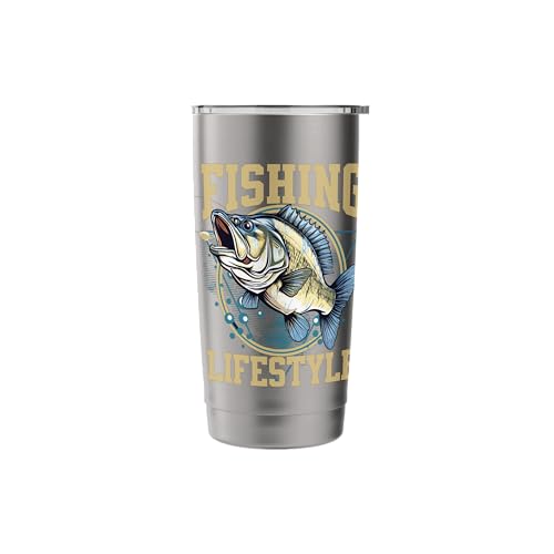 Bass Angler Fishing Lifestyle Freshwater Adventure Stainless Steel Insulated Tumbler