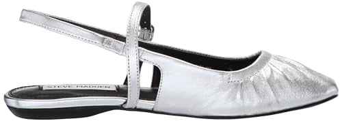 Steve Madden Women's Garson Mules, Silver Leather, 6