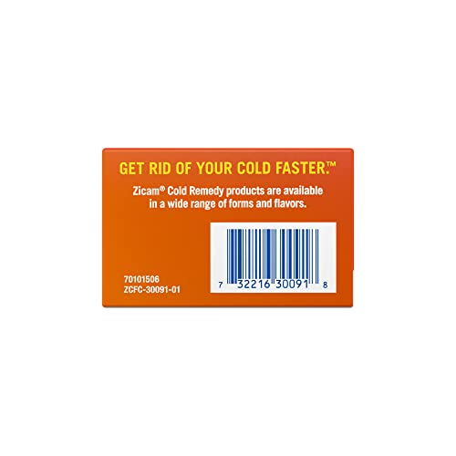 Zicam Cold Remedy Zinc Rapidmelts | Orange Cream Flavor | Shortens Cold Duration | Sugar-Free | Homeopathic